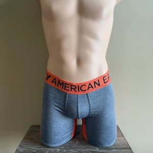 American Eagle Grey/Orange Boxer Briefs SZ XS
